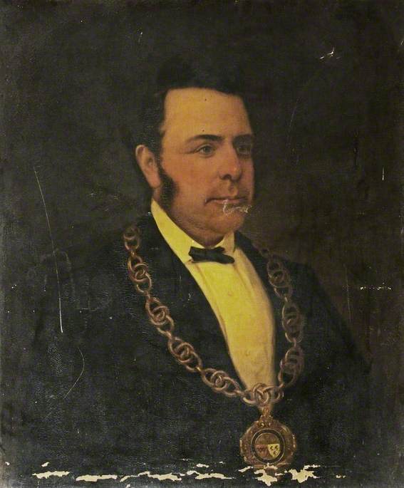 William Austin with His Mayoral Chain, Mayor of Chippenham, Wiltshire (1878)