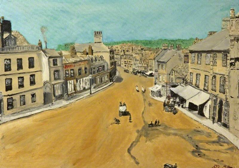Imaginary Scene of High Street, Chippenham, Wiltshire, during the Victorian Period