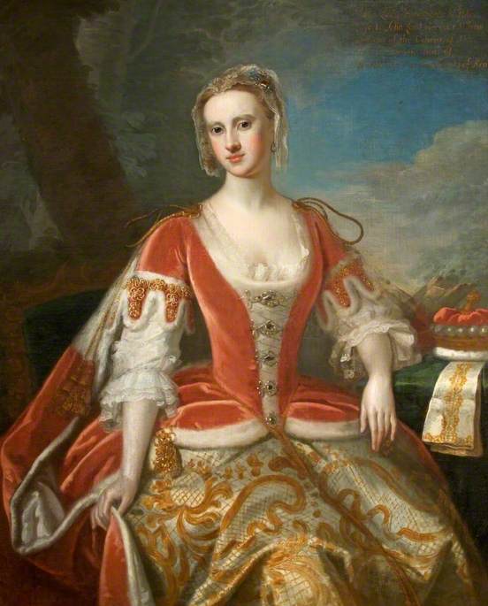Anne Furnese (1711–1747), First Wife of the 2nd Viscount St John, in Coronation Robes