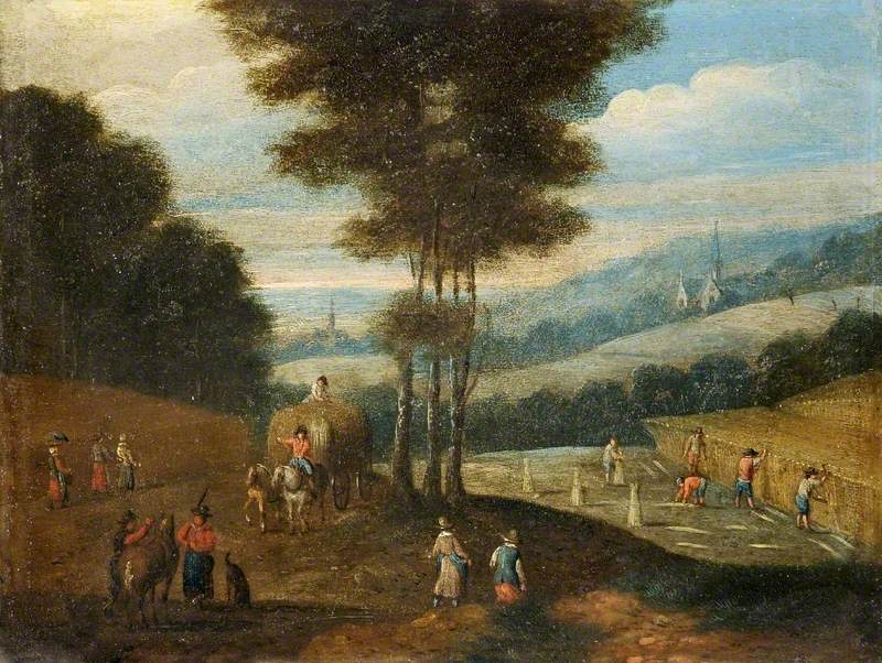 Harvest Scene with a Church