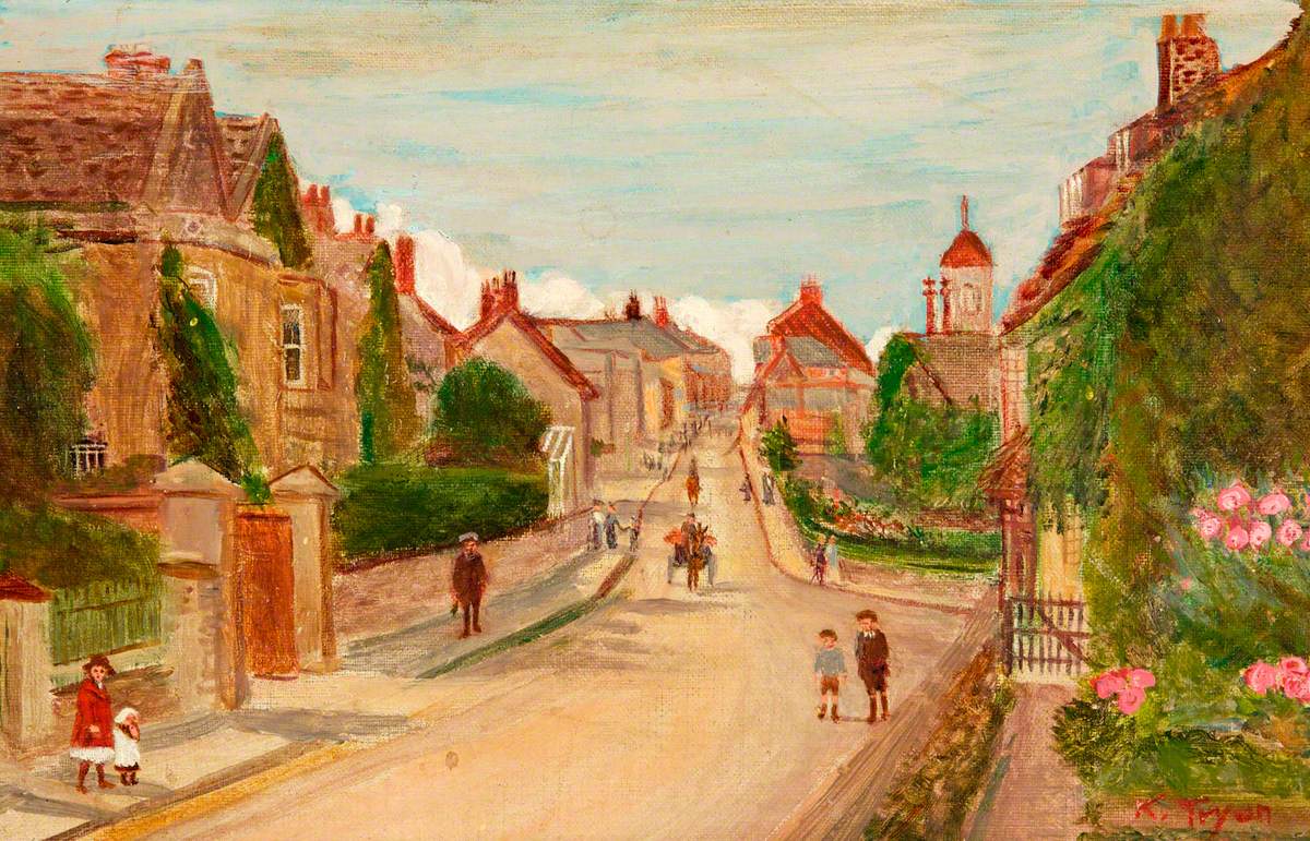 Marlborough Road Looking towards the High Street, Swindon, Wiltshire, 1911