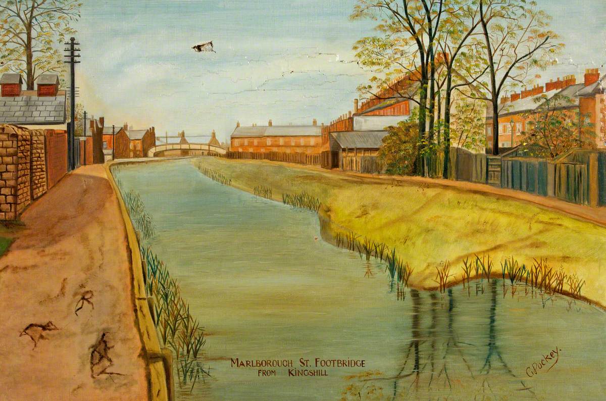Marlborough Street Footbridge from Kingshill, Swindon, Wiltshire