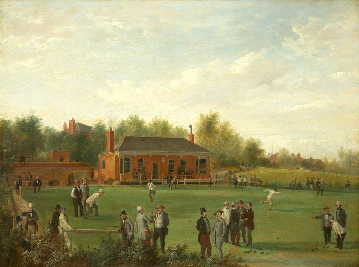 Opening Game of the Oldham Subscription Bowling Green, Frankhill, 1860