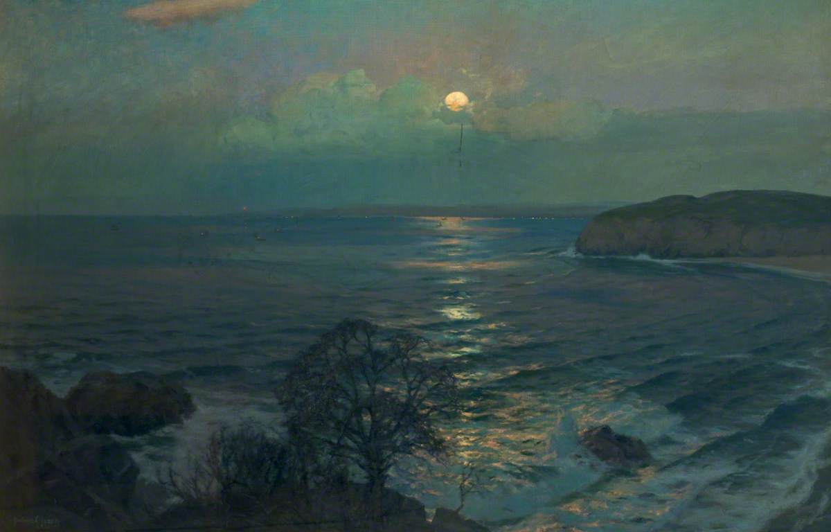 Rising Moon, St Ives Bay, Cornwall