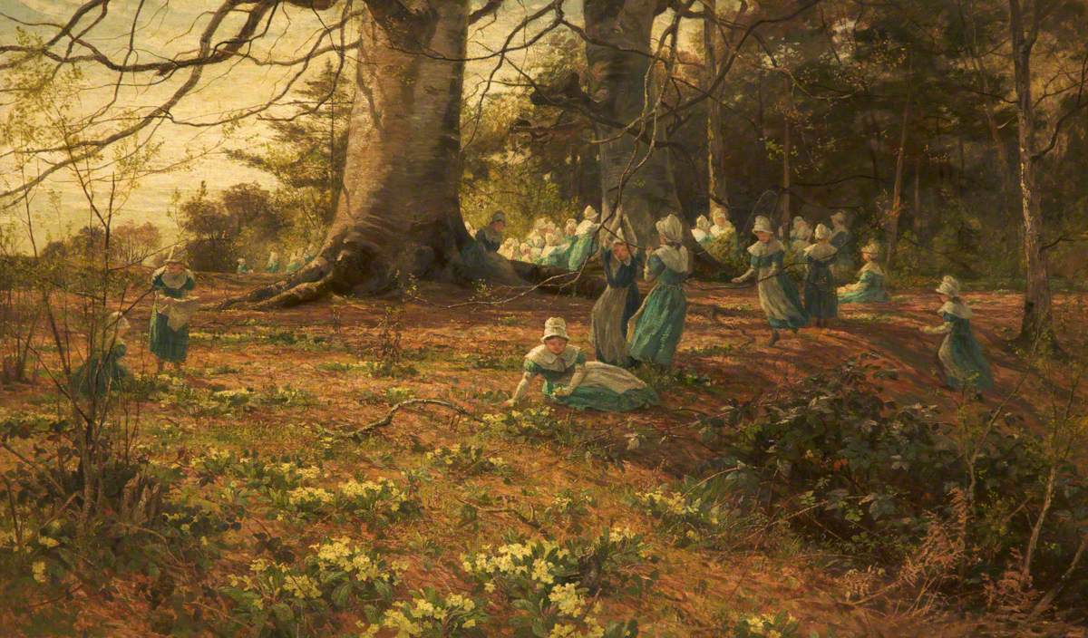 An Easter Holiday, the Children of Bloomsbury Parochial School in a Wood at Watford