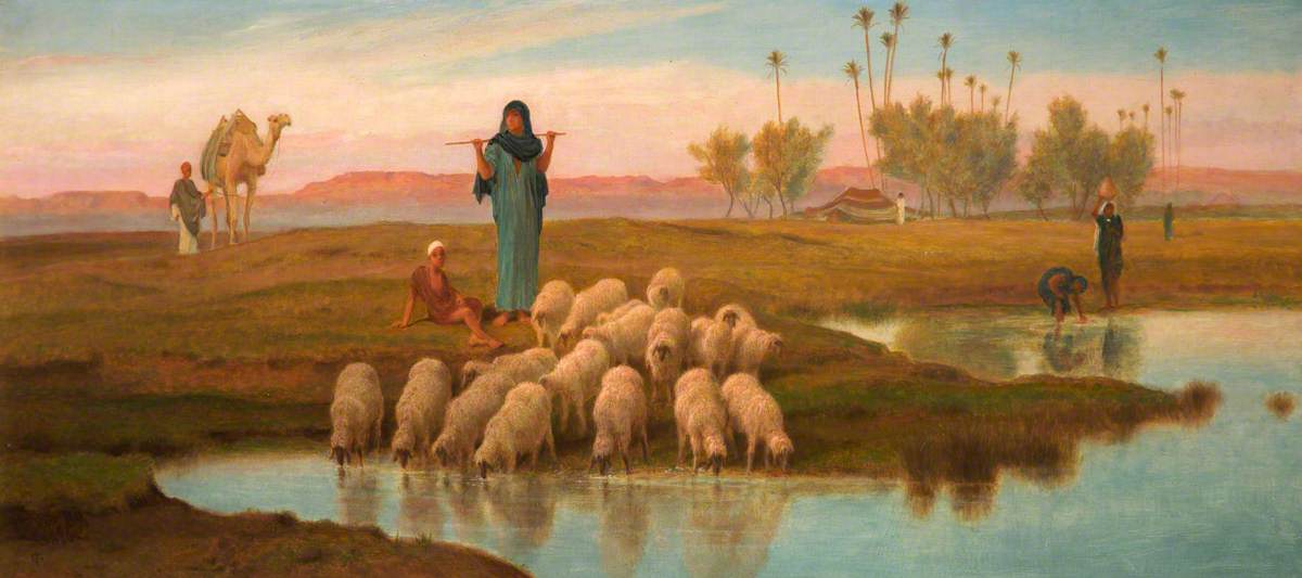 Shepherdess and Her Flock at a Pool Left by the Subsiding of the Overflow of the Nile
