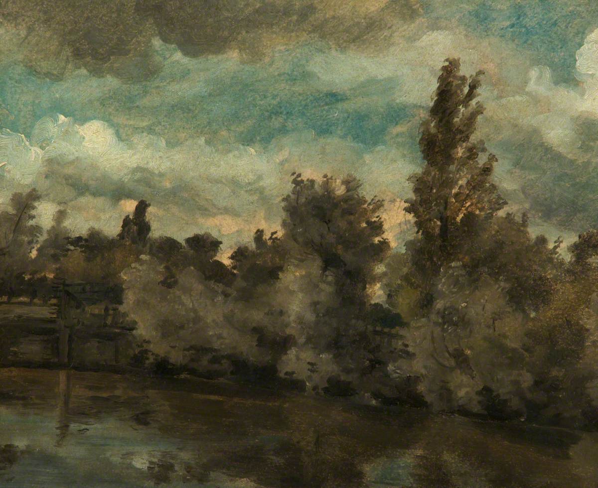 Landscape (Stream with a Bank of Trees)