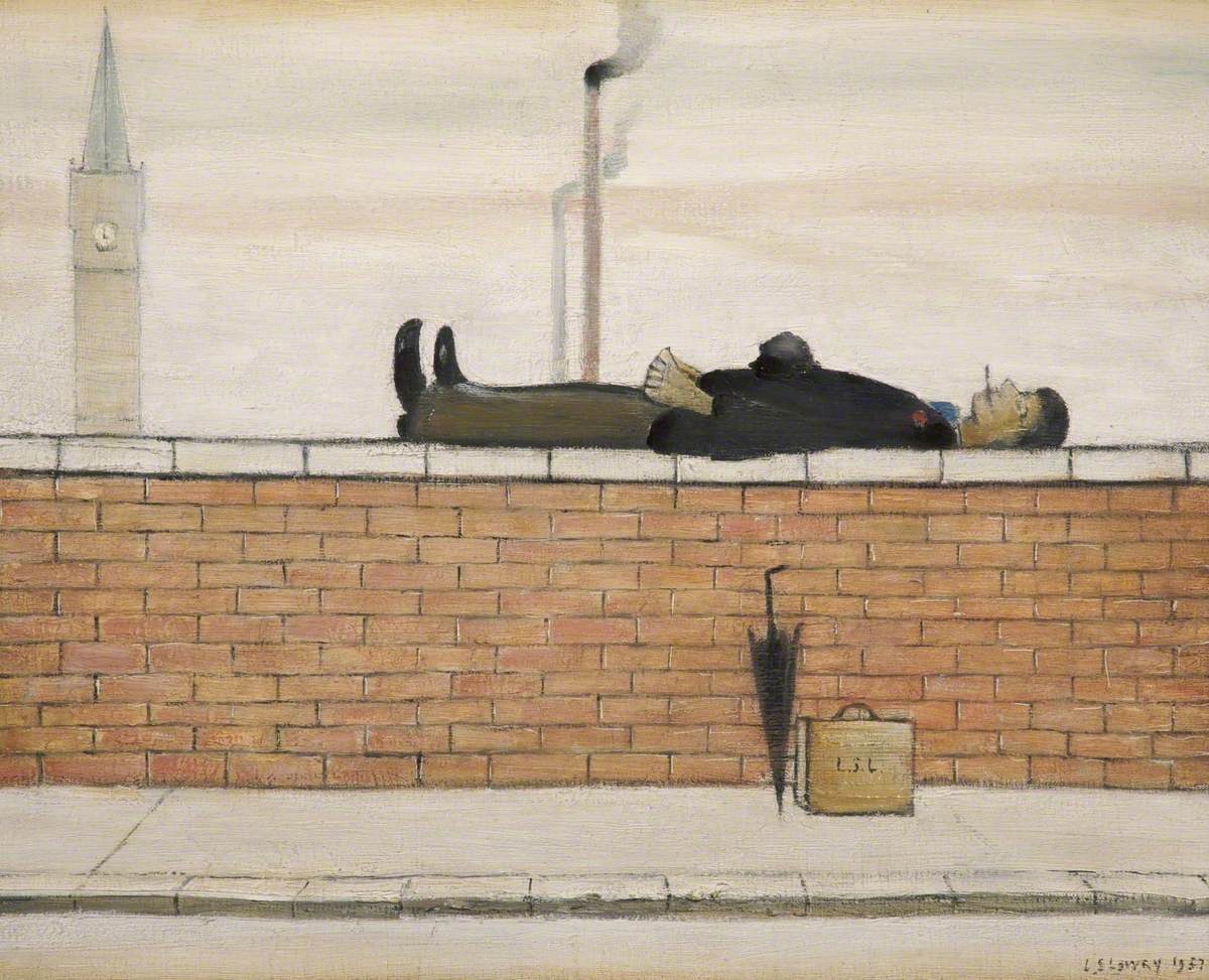 Man Lying on a Wall