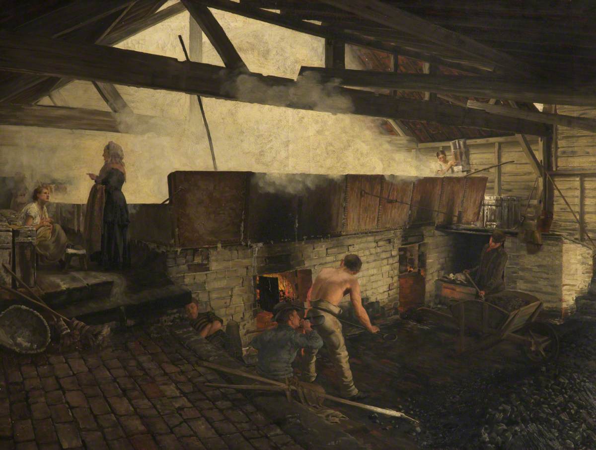 Workmen and Workwomen: Interior of a Salt Works