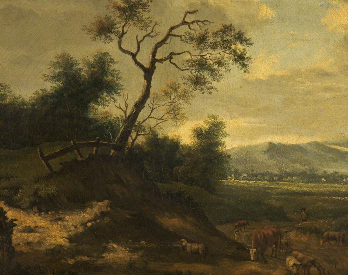 Landscape with Cattle on a Country Road