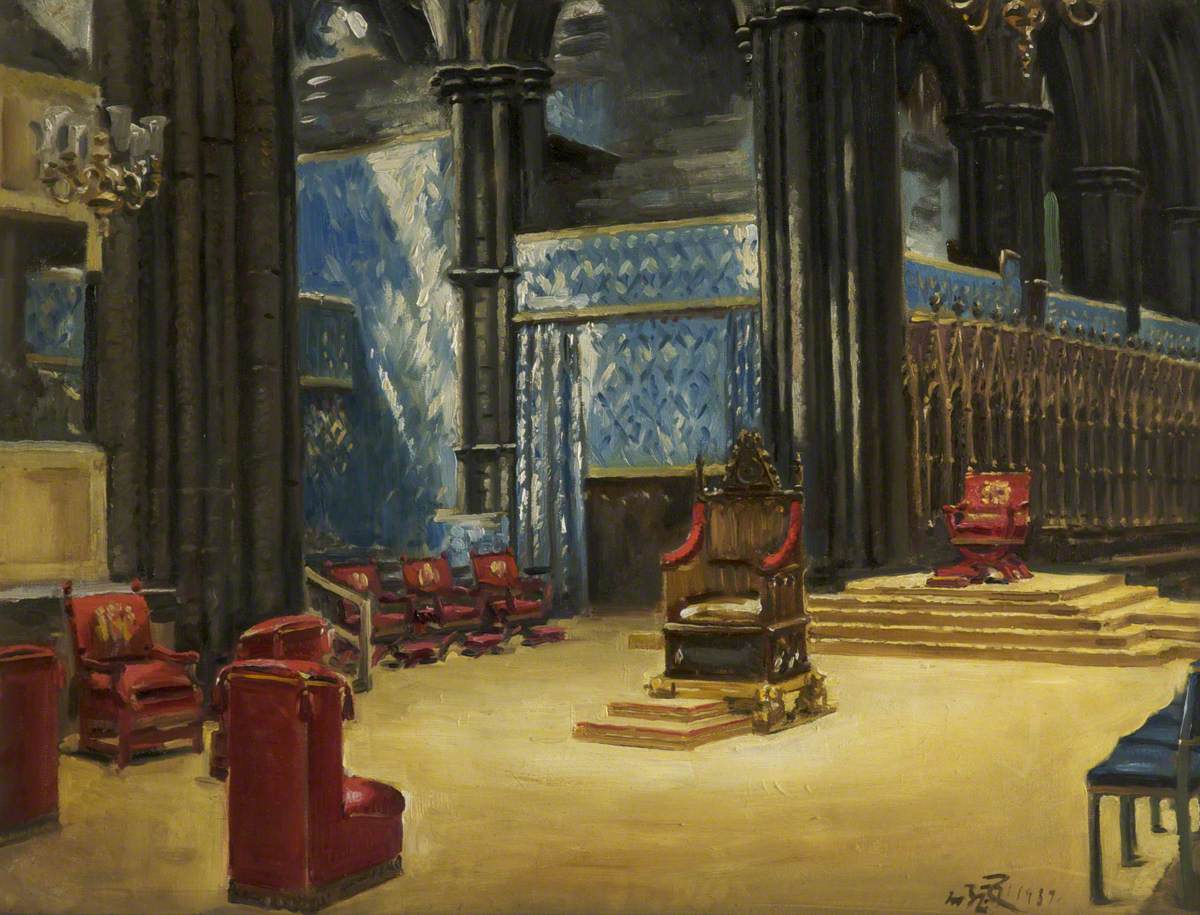 Interior of Westminster Abbey, Arranged for the Coronation, 1937