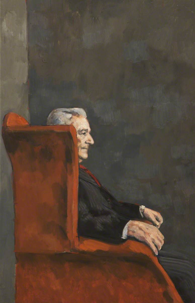 Study of Robert Thomas in His Office at County Hall, Manchester