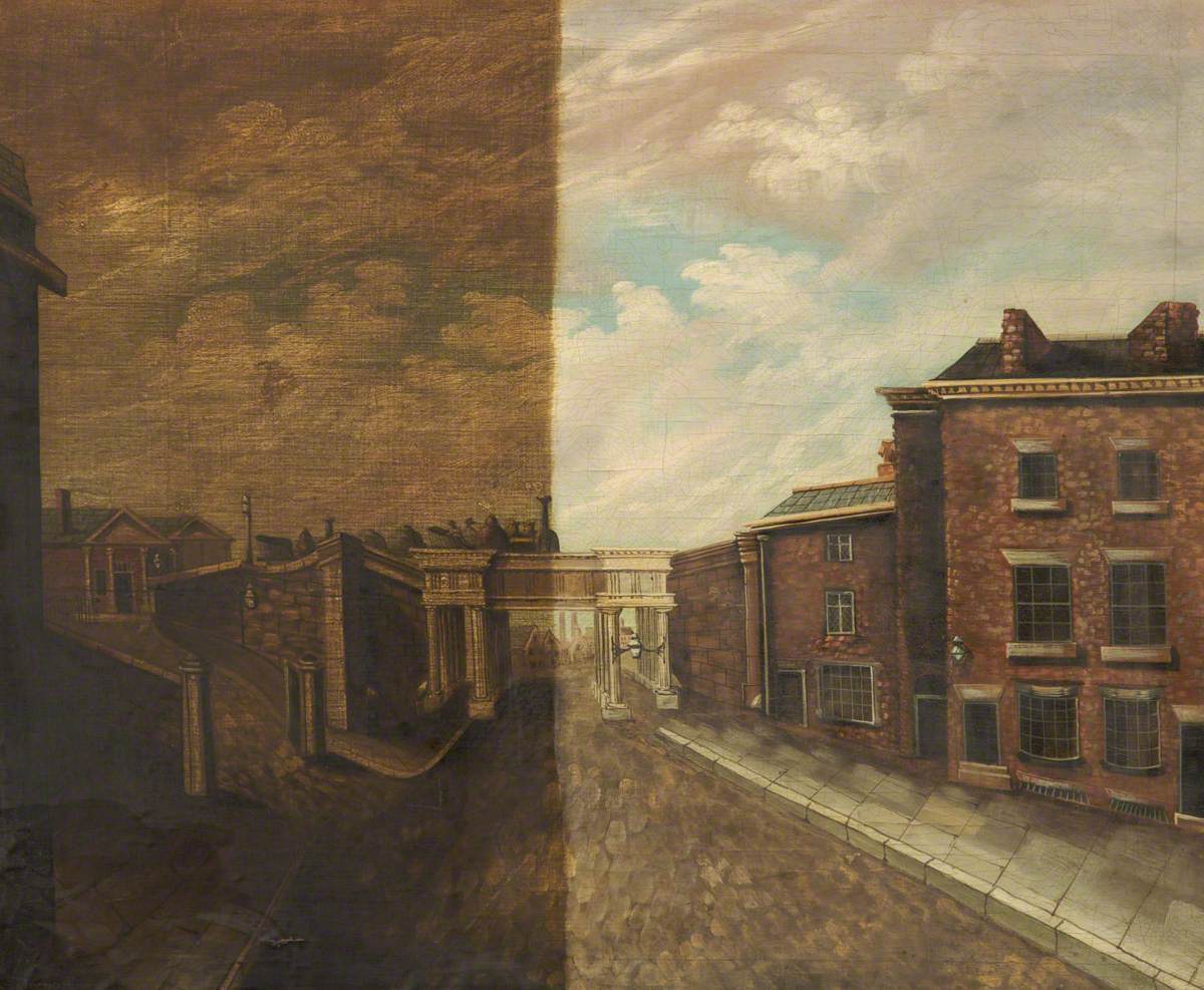 Wigan, Approach to London and North Western Railway Station, 1830