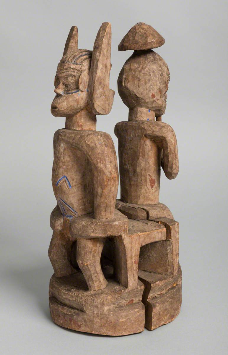 Carved Statue (possibly of Ikenga and wife)