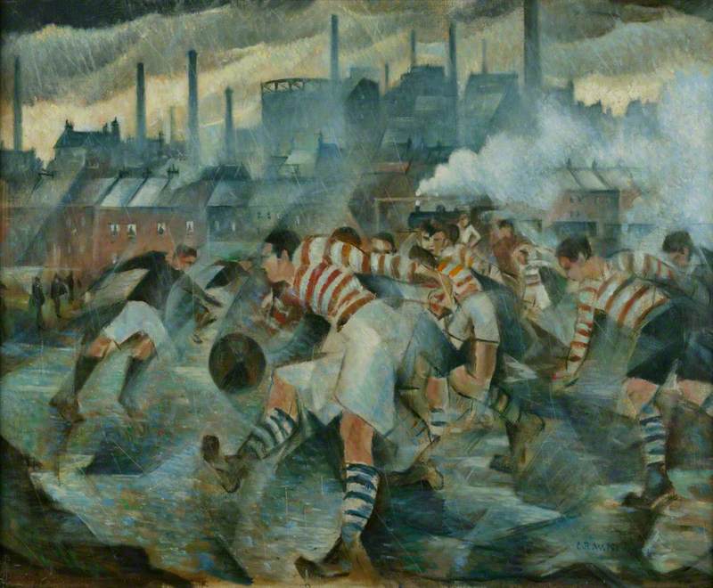 Football in Art Christopher Richard Wynne Nevinson, Any Wintery Afternoon in England