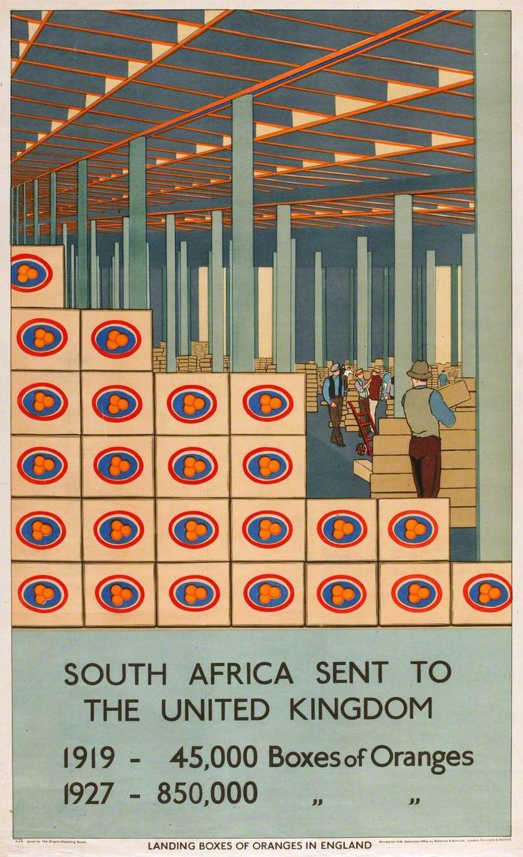 Landing Boxes of Oranges in England