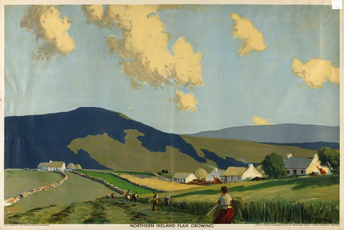 Northern Ireland Flax Growing Art UK