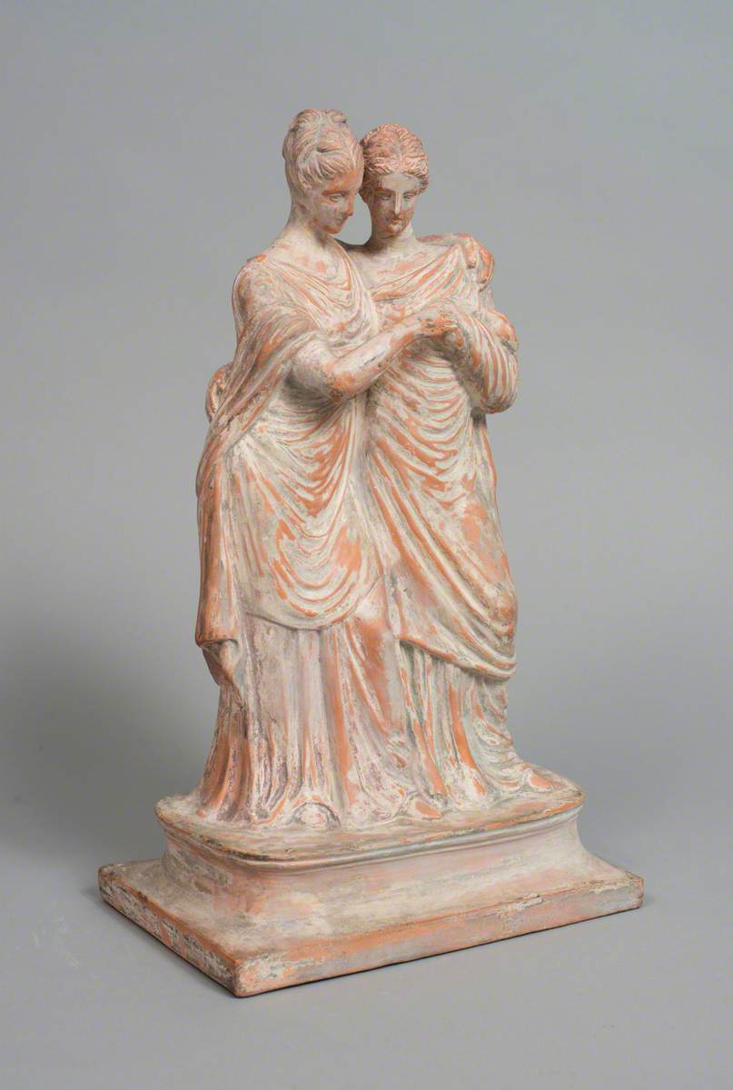 Tanagra Figure of Two Women Standing