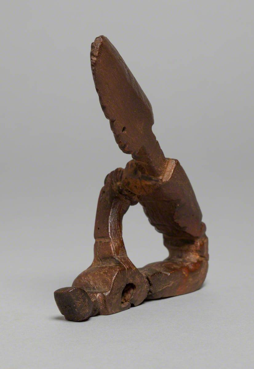 Stylised Figure Seated Bent Over with Arms on Knees