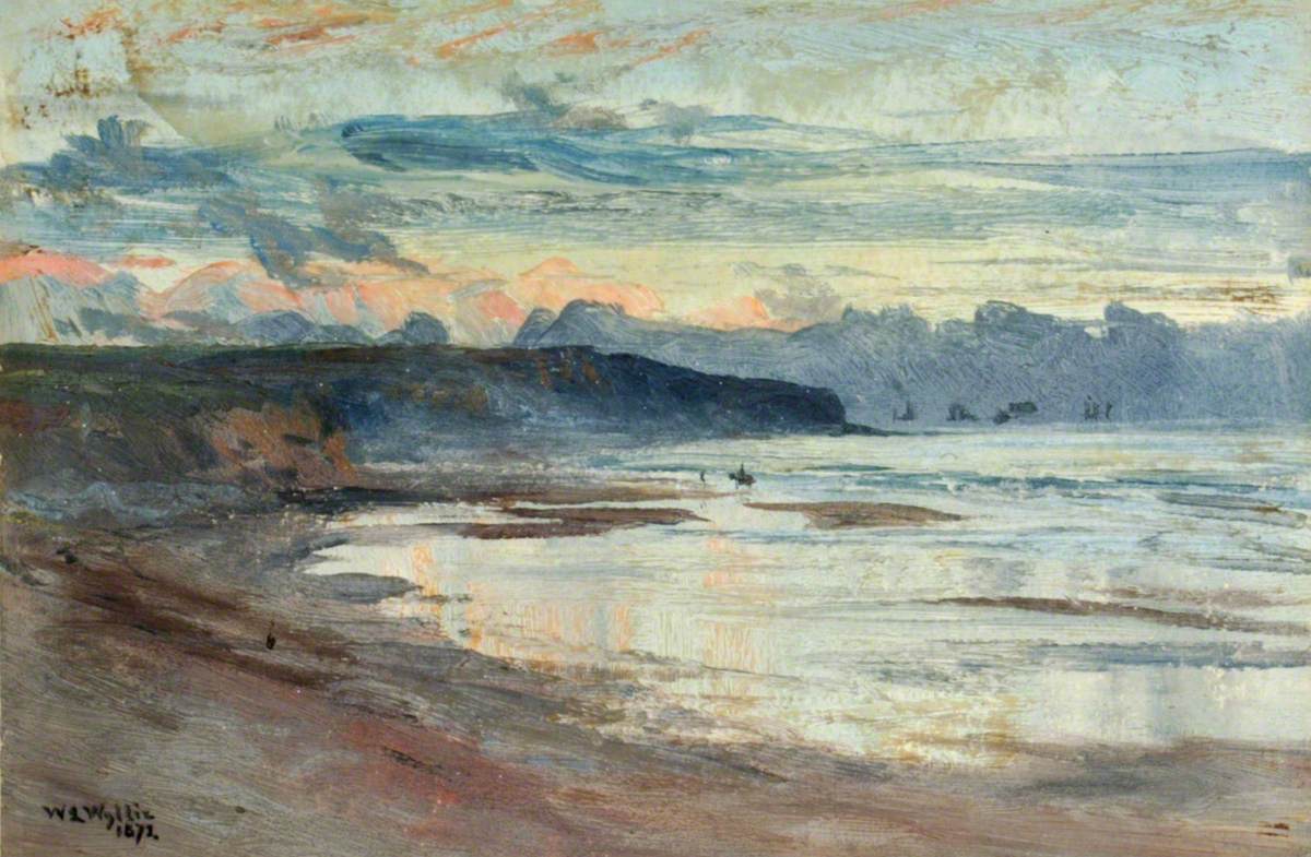 A Coastal Scene at Sunset