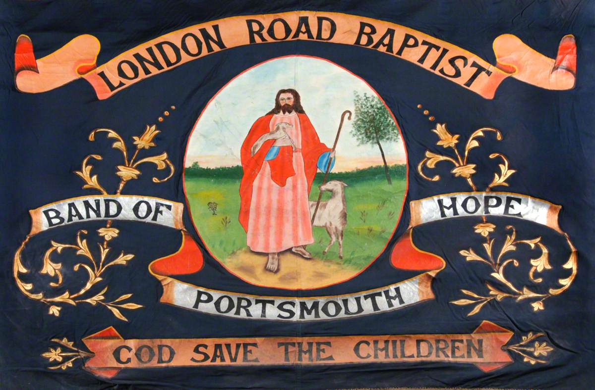 London Road Baptist Band Of Hope Portsmouth Banner God Save The