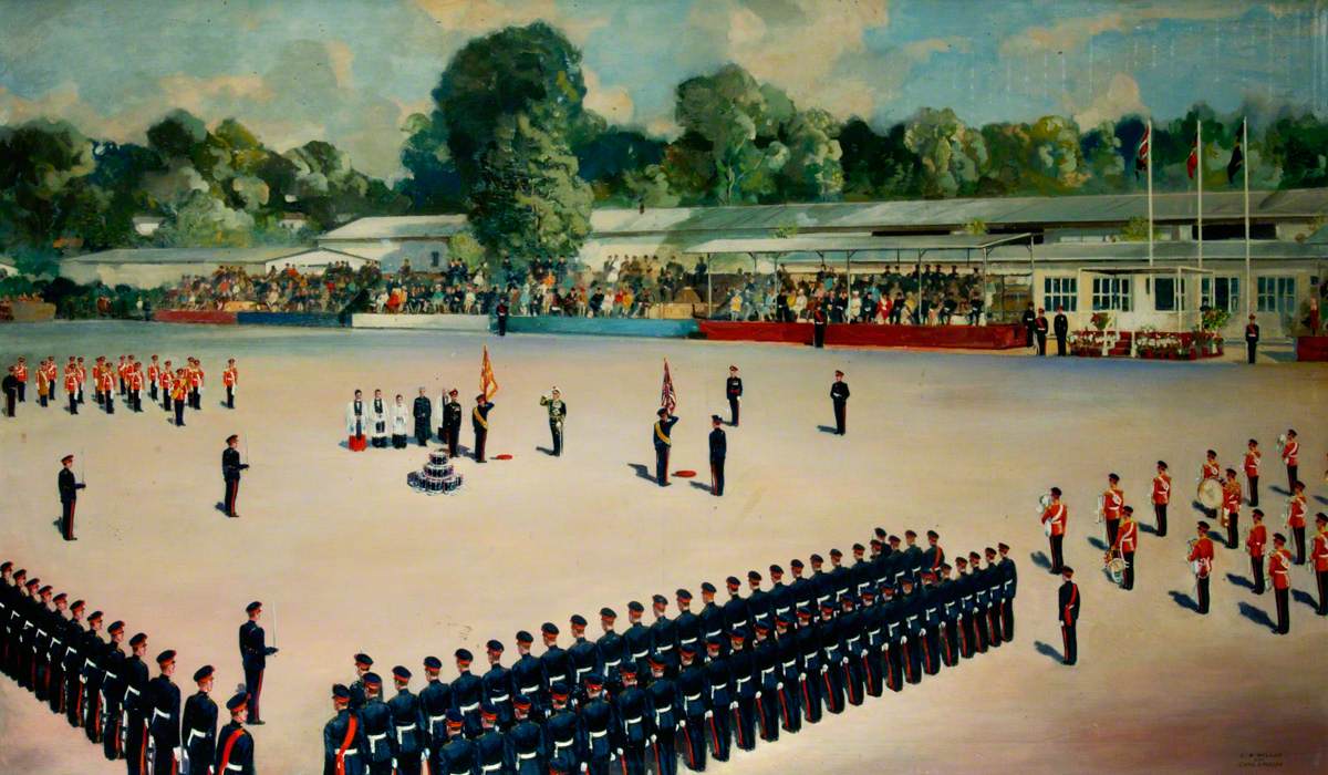 Presentation of the Colours to 1st Battalion, by Earl Mountbatten of Burma at Münster, Germany, August 1963