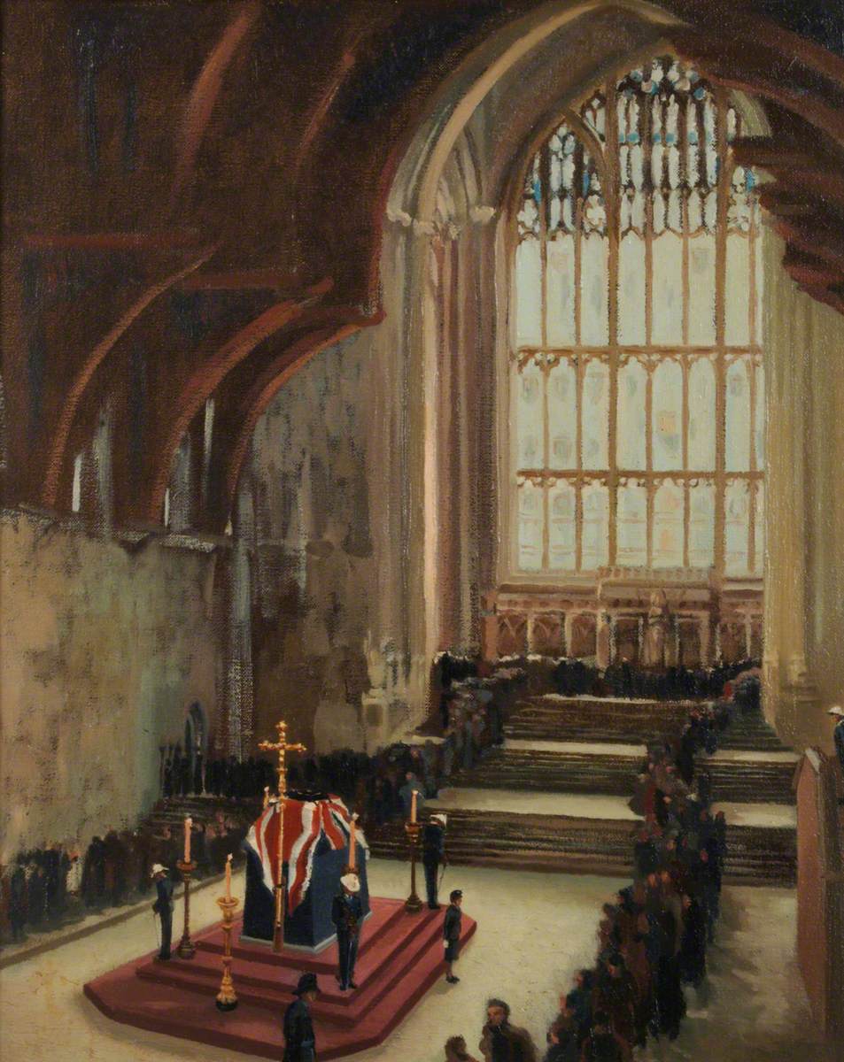 The Lying-in-State of Sir Winston Churchill (1874–1965), Westminster Hall