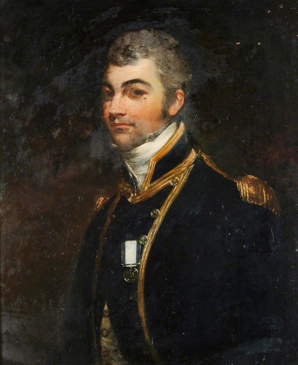 Sir Edward Hamilton Wearing a Small King's Gold Medal for the Recapture of 'Hermione' by Surprise, 25 October 1799