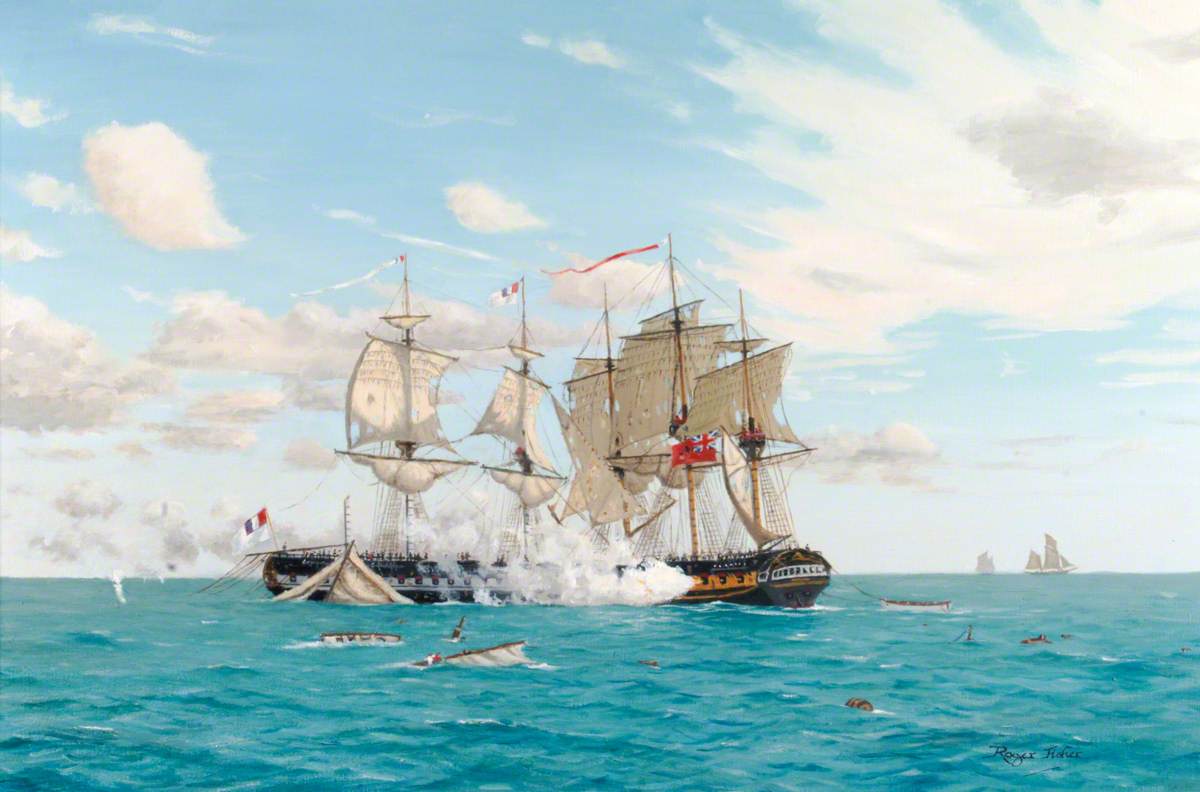 The Action between HMS 'Nymphe', French 5th Rate (Captured, 10 August 1780), and the French 'Cleopatre', 18 June 1793