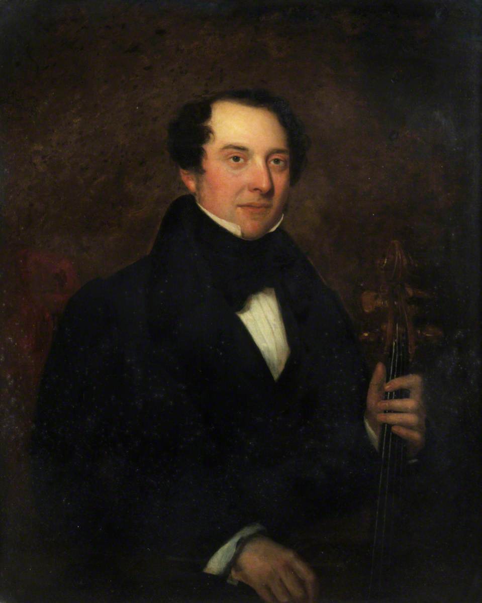 Portrait of a Gentleman Holding a Cello