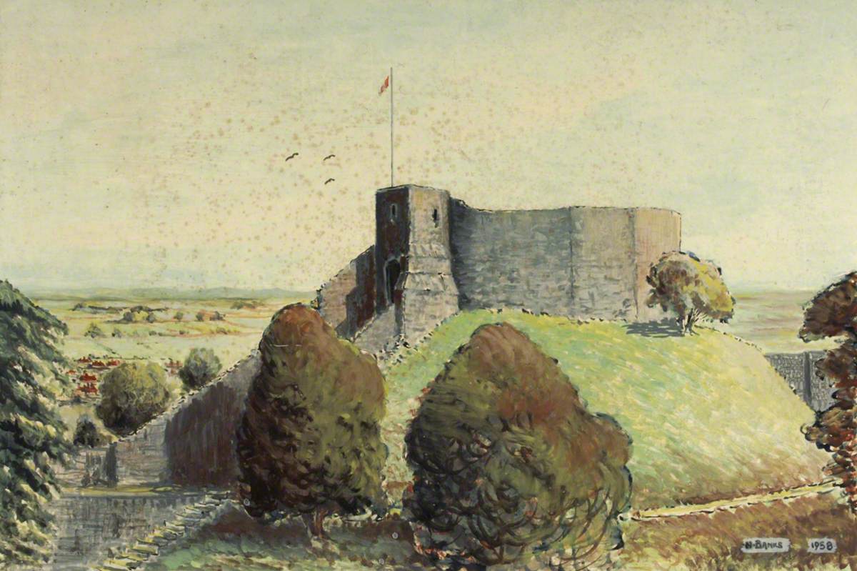 The Keep at Carisbrooke Castle Painted from the Roof of the Residence