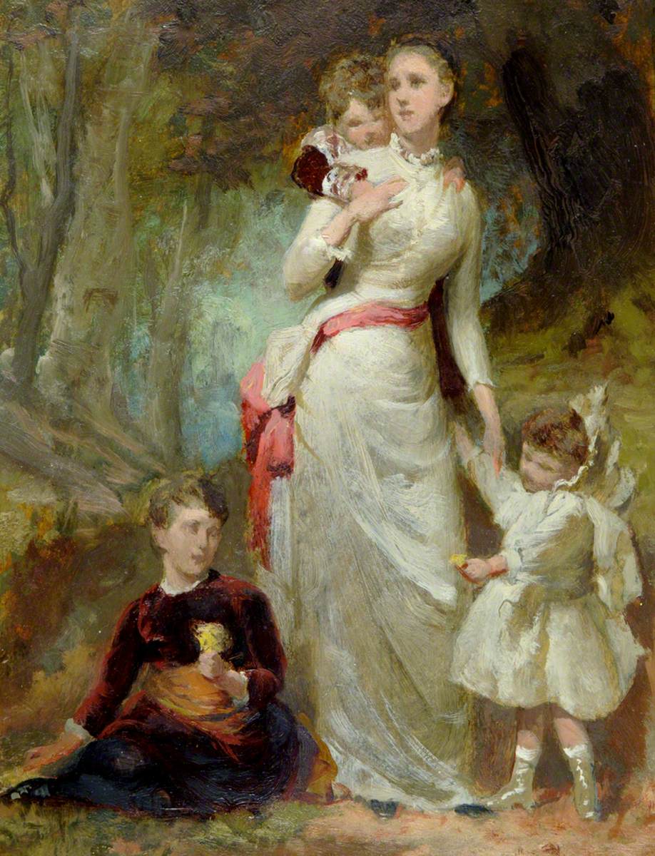 Woman and Three Children