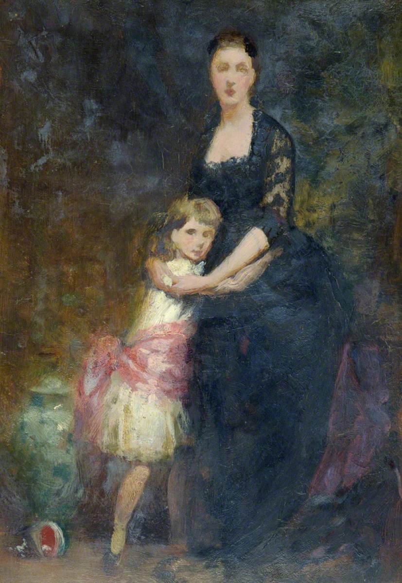 Lady with Small Girl