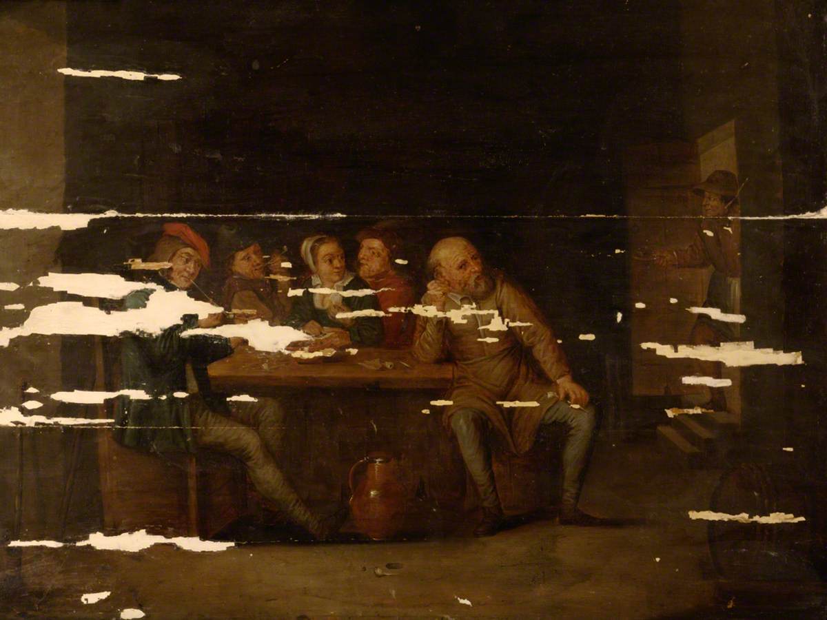 Group of Figures around a Table