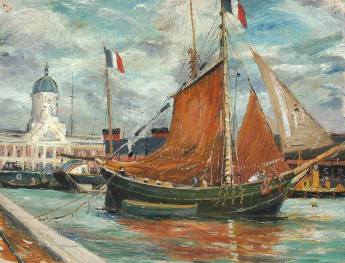 French Fishing Ketch off Town Quay