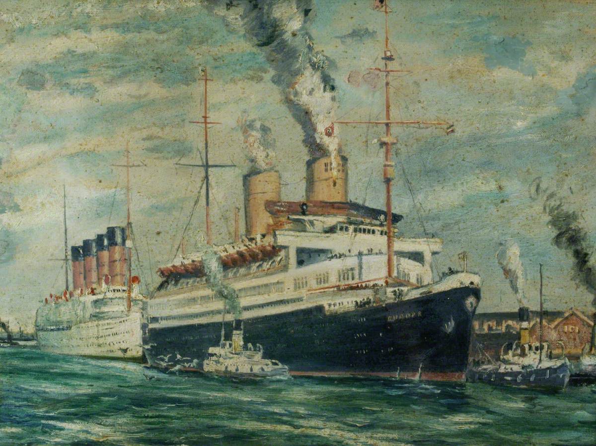 SS 'Europa' Departing Southampton