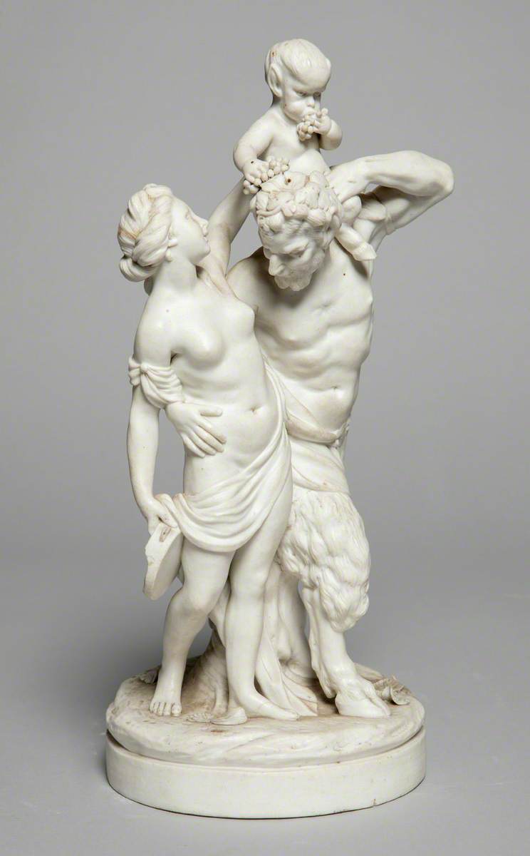 Satyr with Bacchante and Infant Satyr