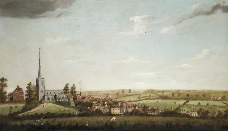 An Eighteenth Century View Of Bishop's Stortford With St Michael's ...