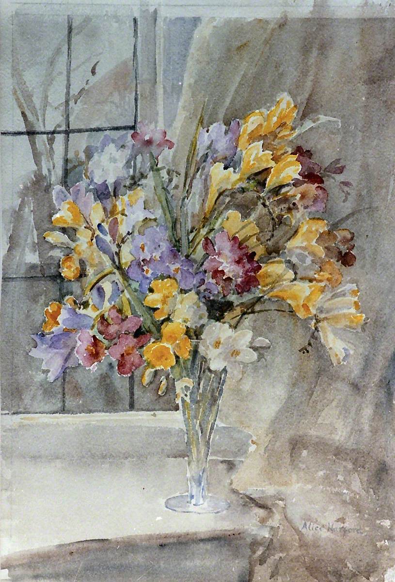 Freesias in a Vase