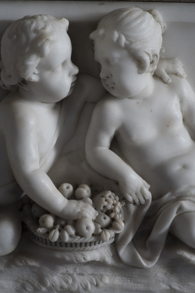 Relief of Two Putti with Fruit Basket