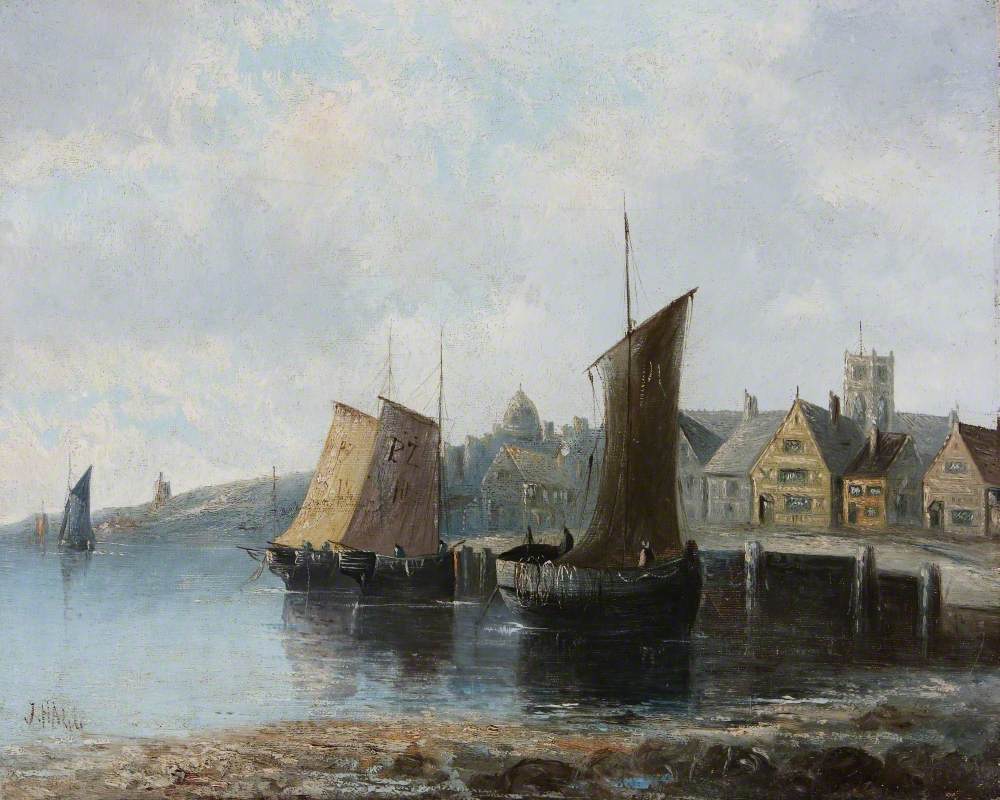 Harbour Scene with Sailing Boats