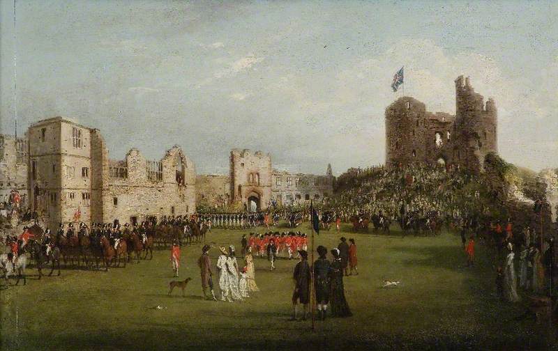 Parade of the Loyal Association in Dudley Castle Courtyard, 9 August 1798