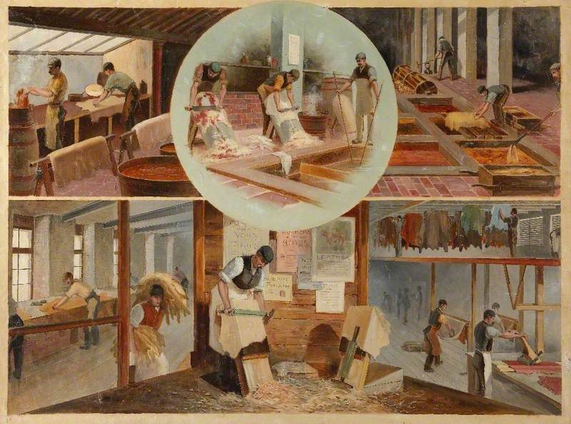 Tanning Factory Scene Art UK