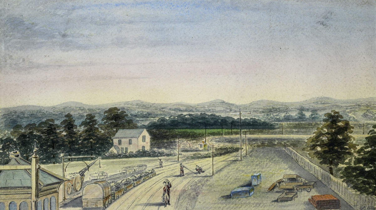 View from Bridge at Railway Station, Lingfield, Surrey Looking towards Crowhurst