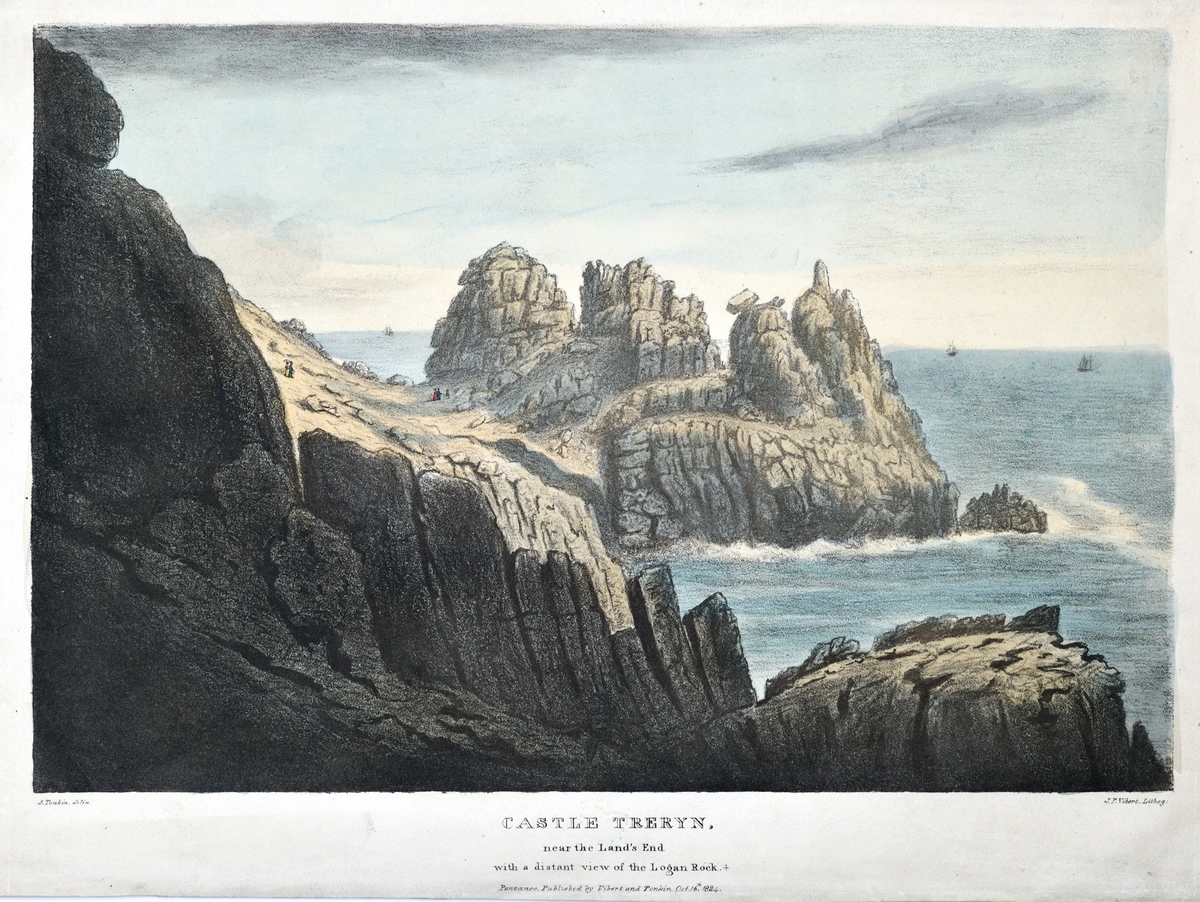 Castle Treryn, near the Land's End with a Distant View of the Logan Rock