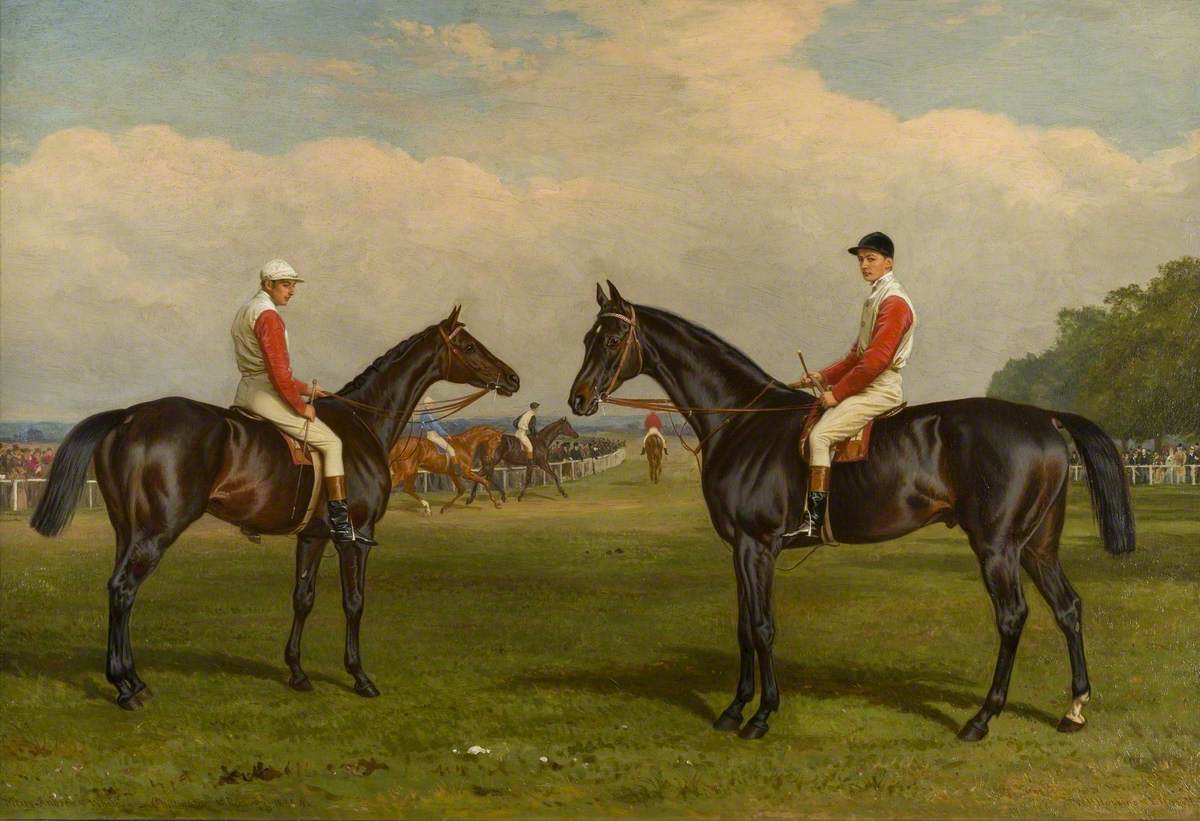 The Racehorses 'Merry Andrew' and 'Chillington'