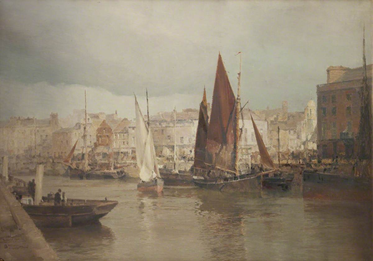The North Quay with Old St Matthew's, 1895