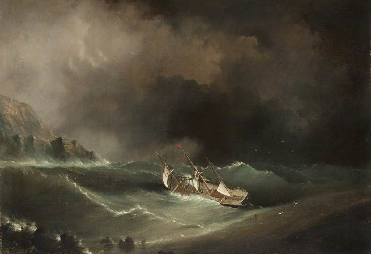 Ship Caught in a Storm