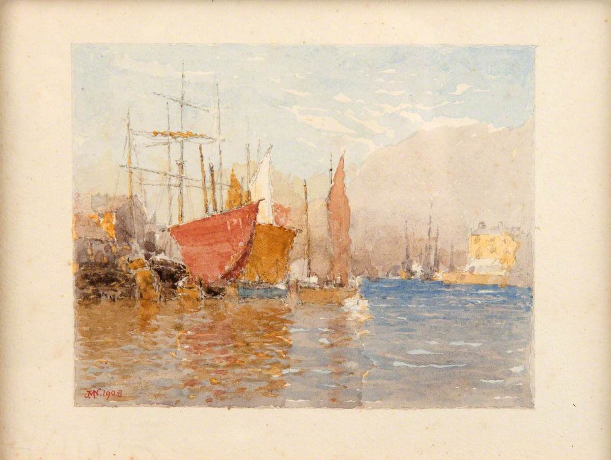 Sailing Ships at South Quay, Douglas