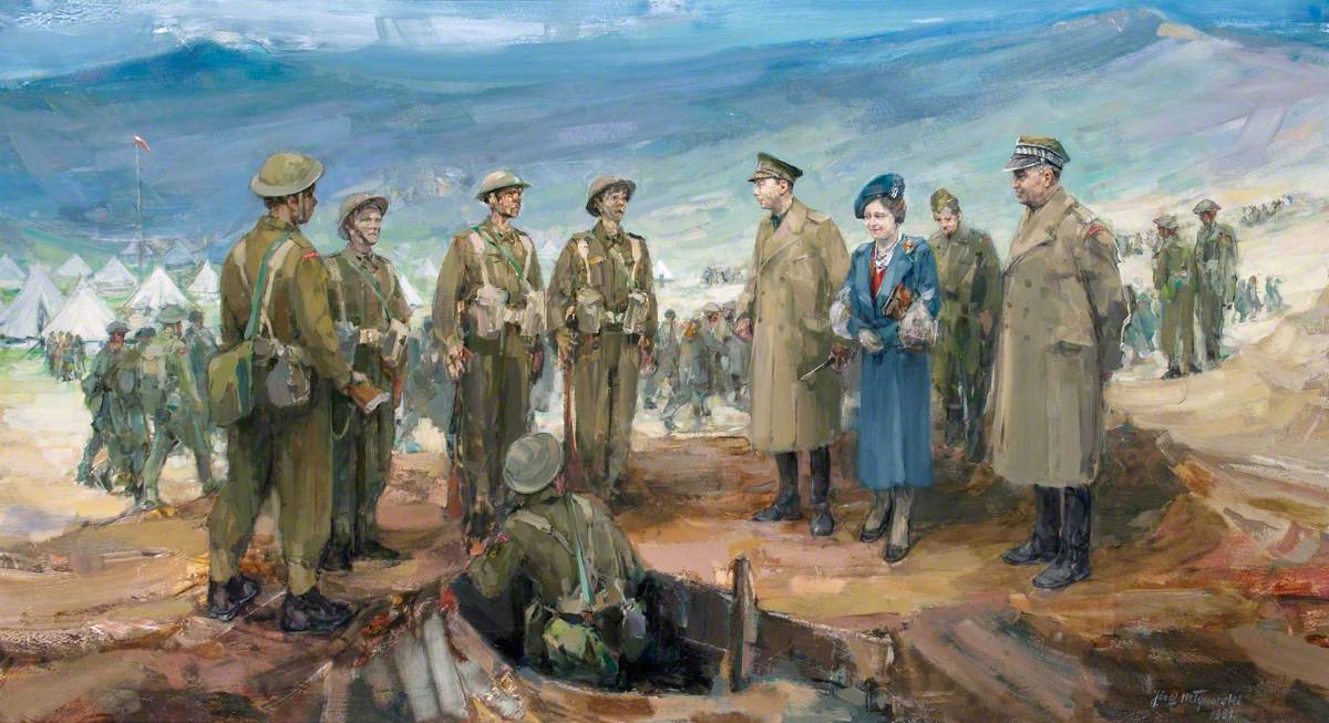 The Royal Family Visiting Polish Troops in Scotland, 1941 Art UK